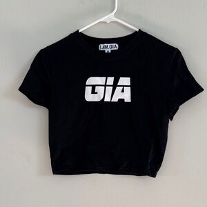 I.AM.GIA Black Tee with White Logo
